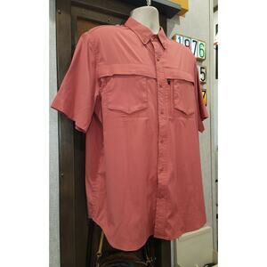 Coleman mens SZ XL Button Up Shirt‎ Short Sleeve Outdoor vented fishing camp